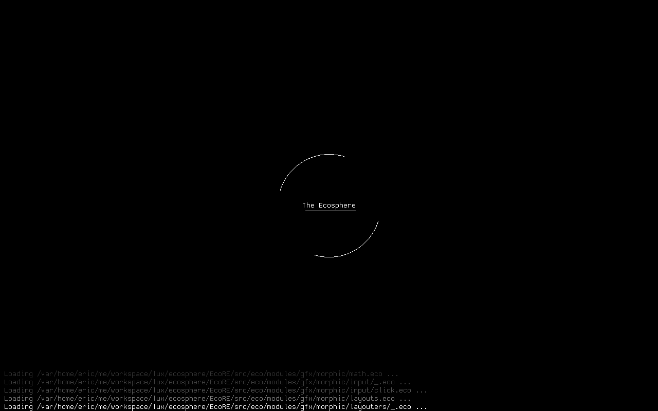 A screenshot of EcoRE booting