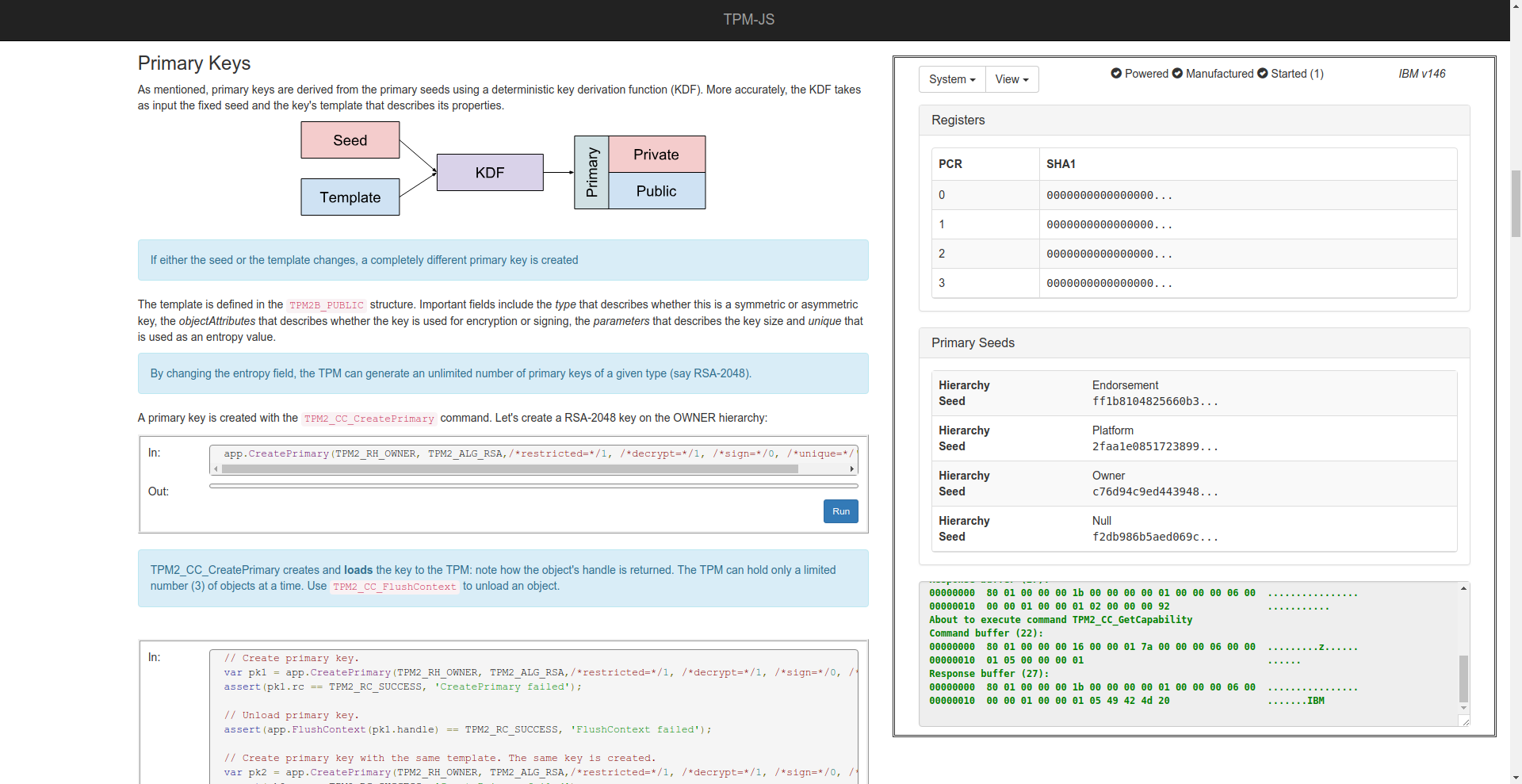 Keys codelab