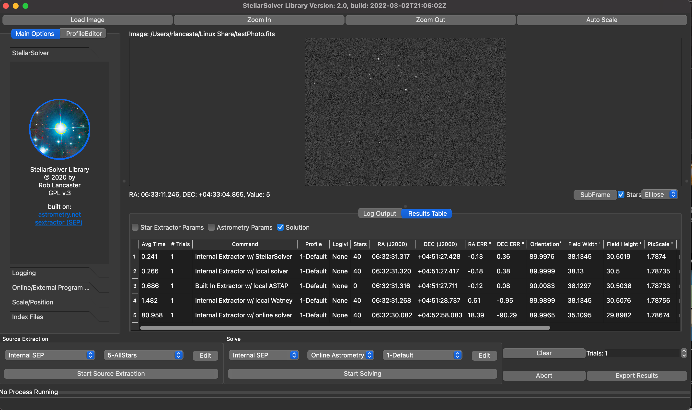 StellarSolver Solver