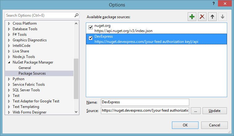 Add new NuGet source