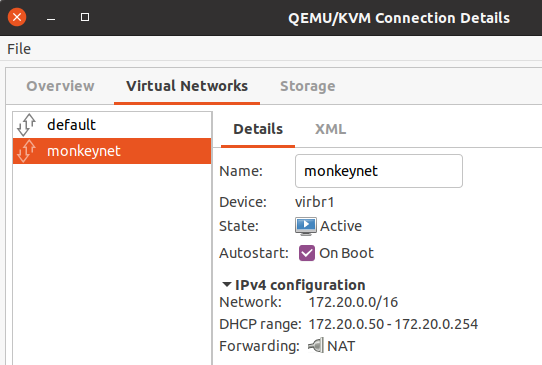 VM Manager Virt Network