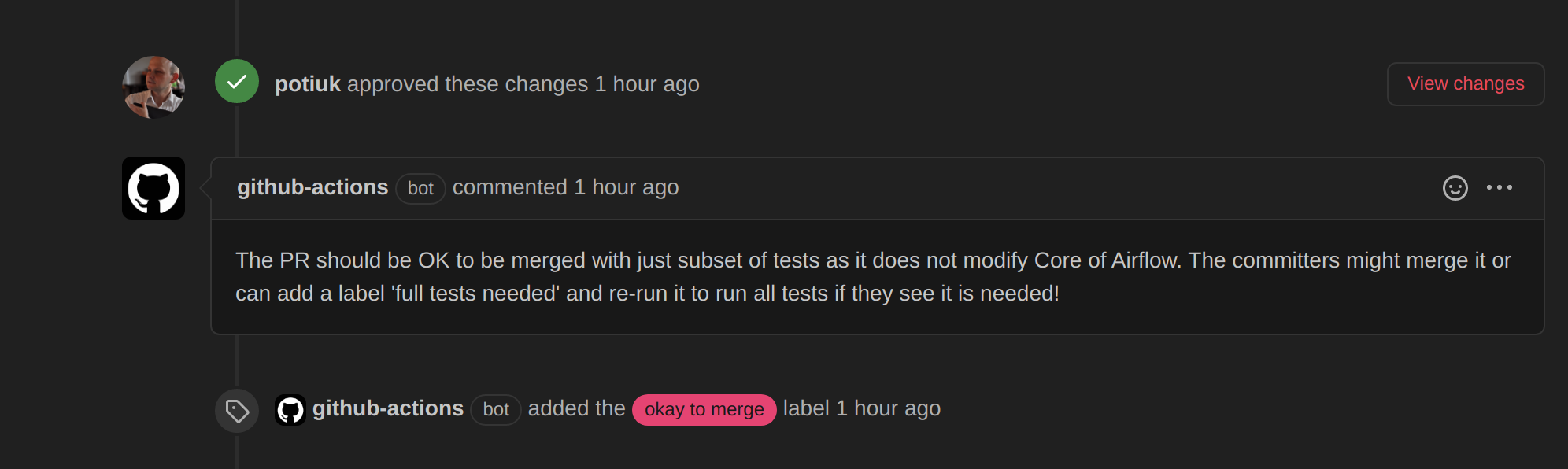 Likely ok to merge the PR with only small set of tests