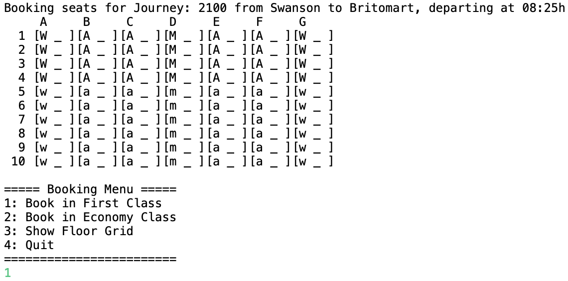 Seat Selection