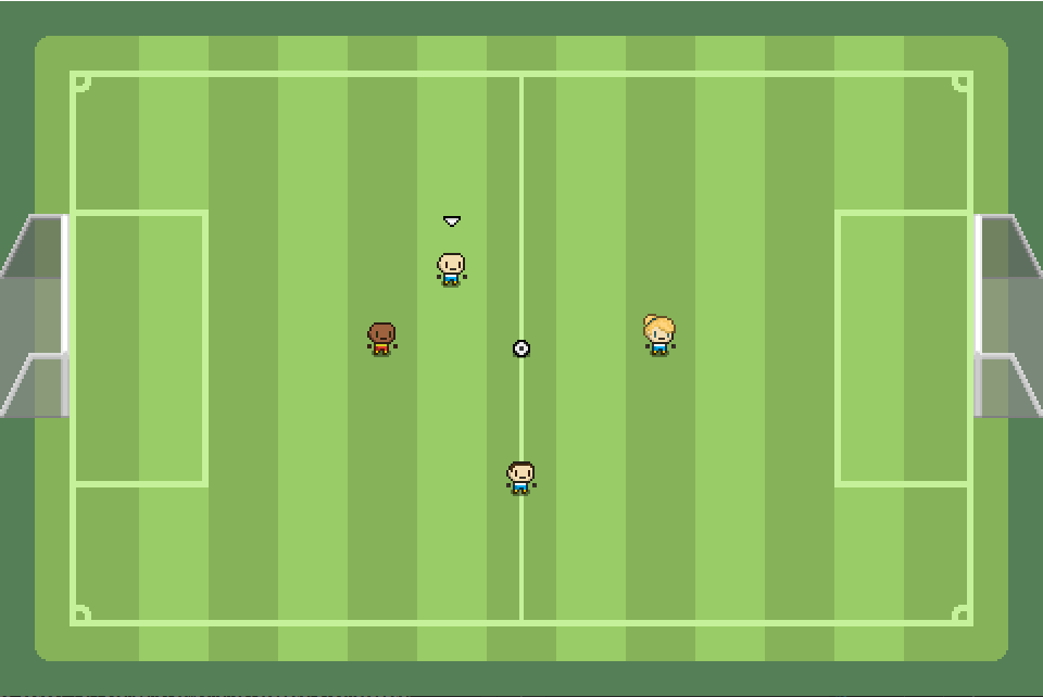 Screenshot of a soccer game built with Ferret