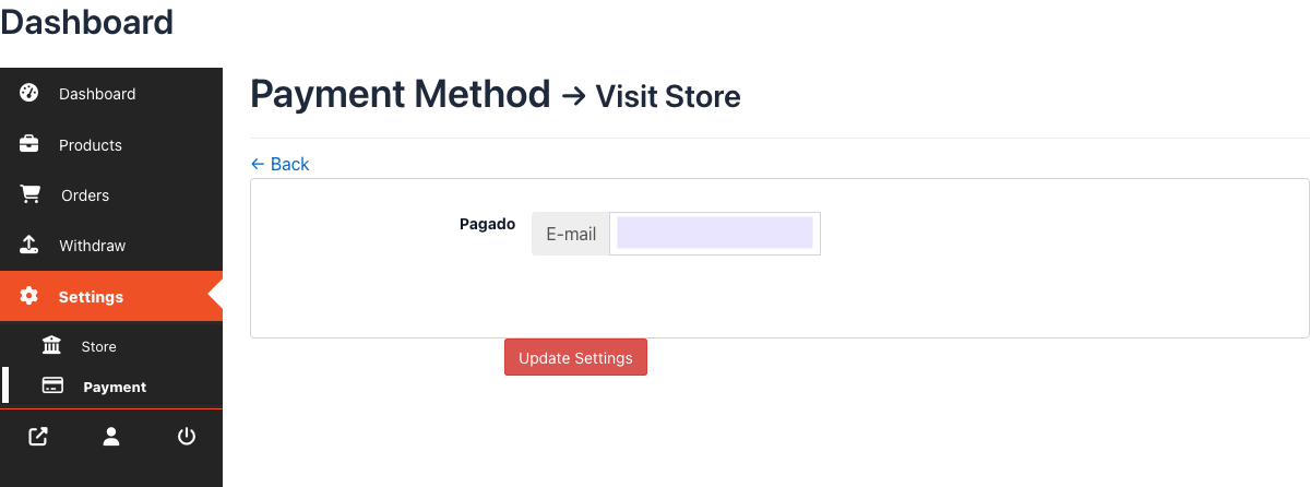 Pagado vendor setup