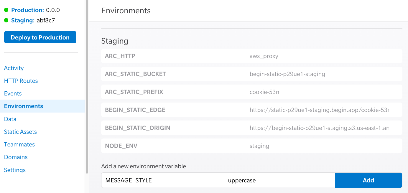 Environment Variable Screenshot