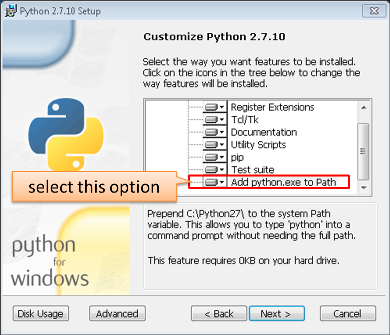 Python installation set up