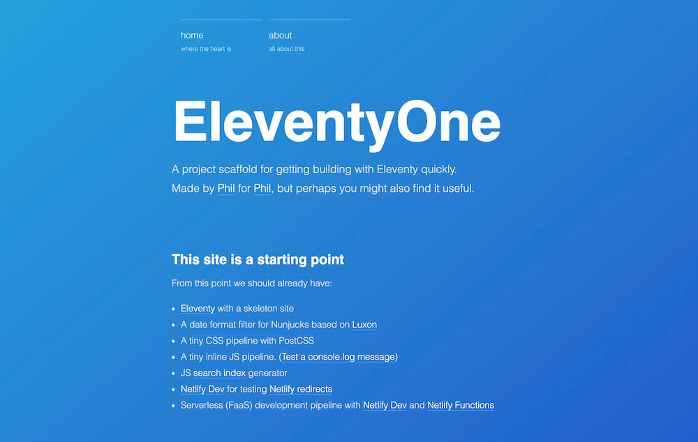 Eleventy screenshot