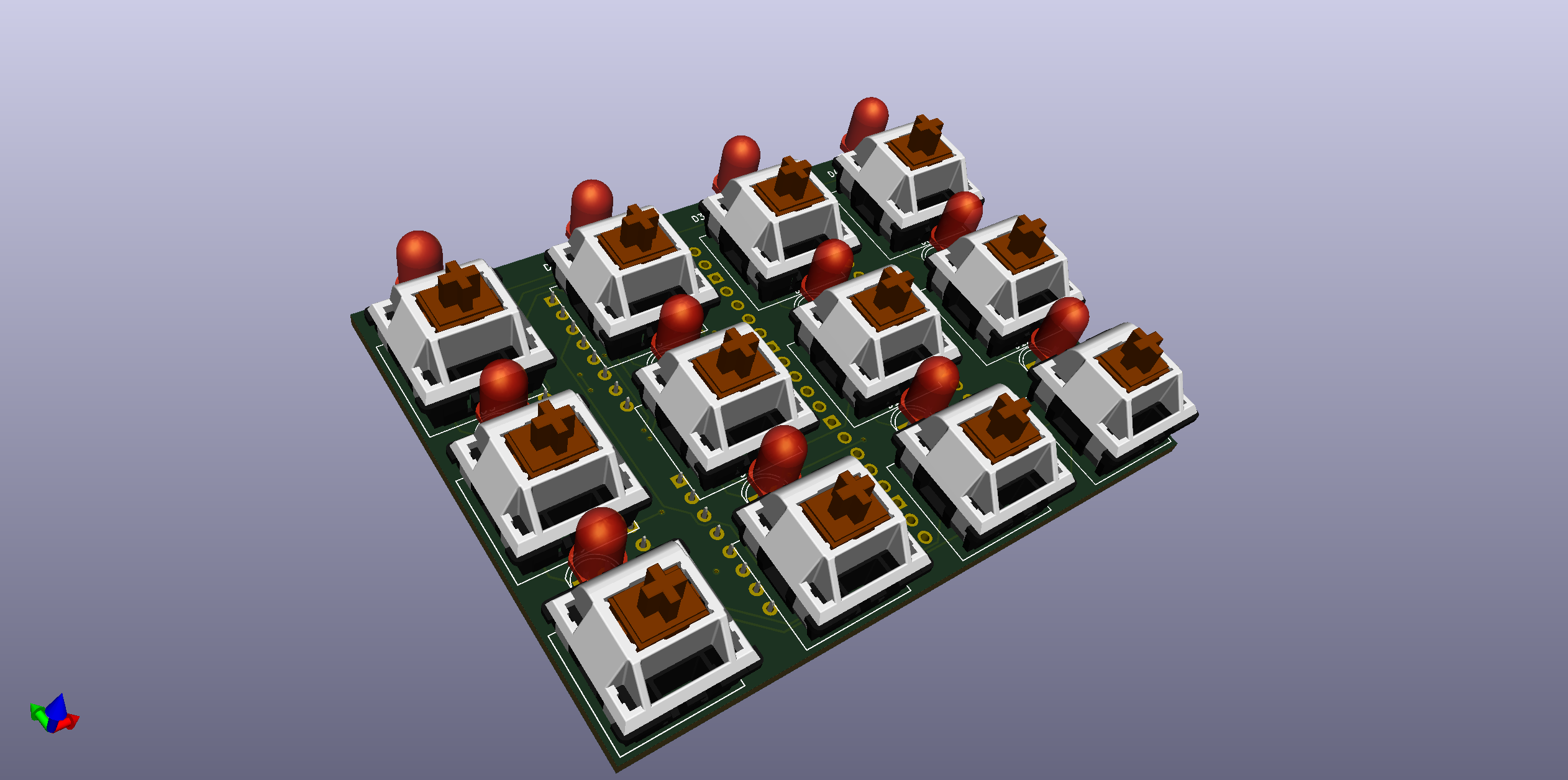 Pico StreamDeck PCB Front