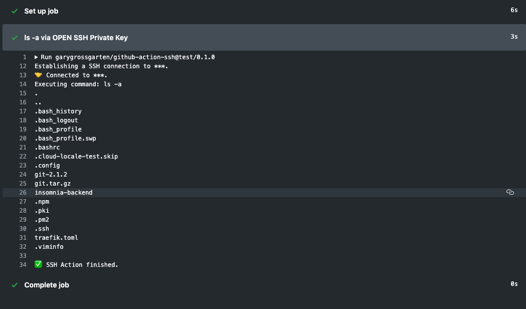 result of example ssh workflow