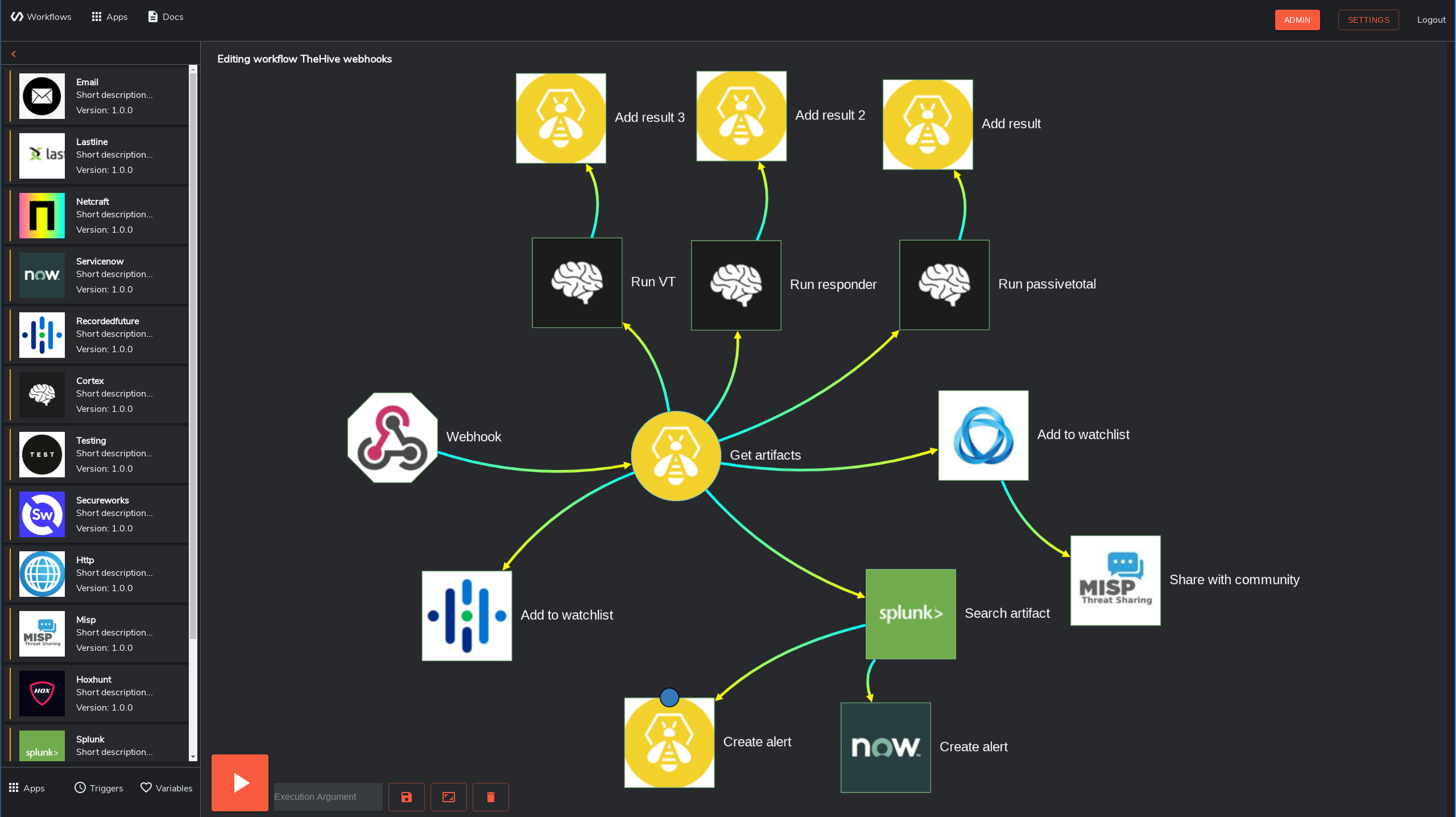 Example Shuffle webhook integration