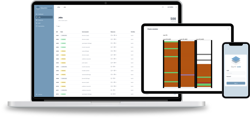 Slurm-web on all devices