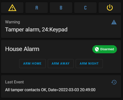 Alarm control panel