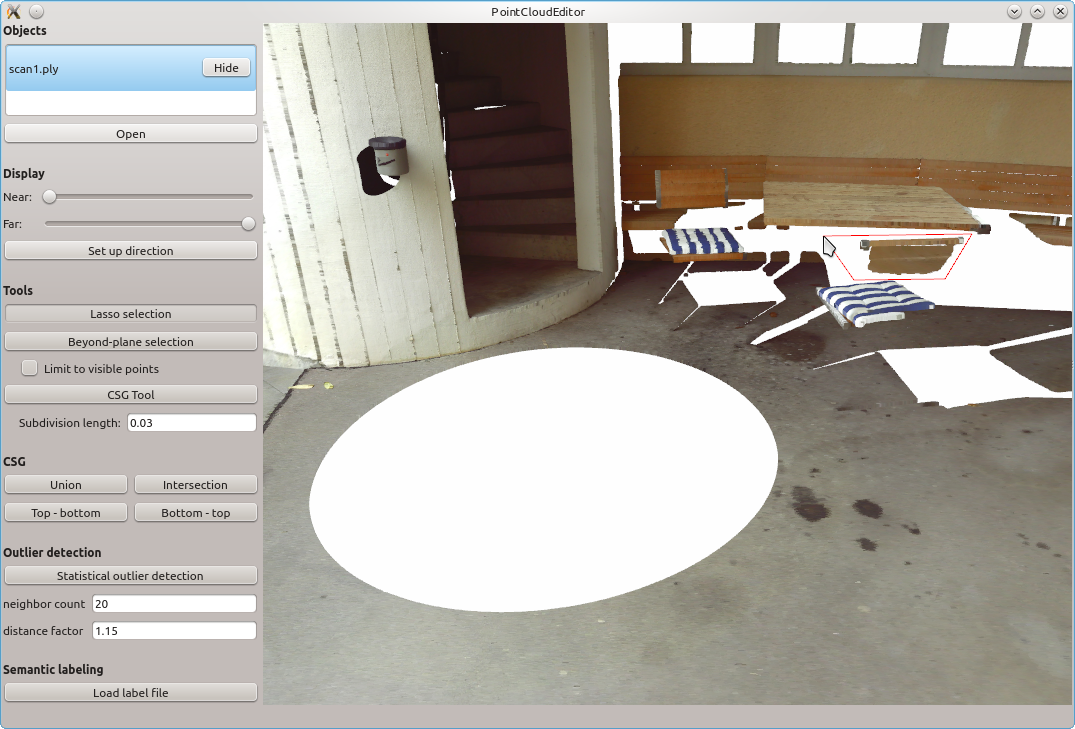 Point cloud editor