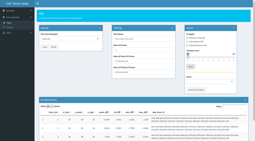 Form Assembly - Run Example