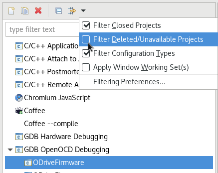 Launch Configurations Filters