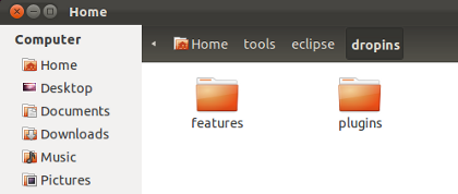 The Eclipse dropins folder