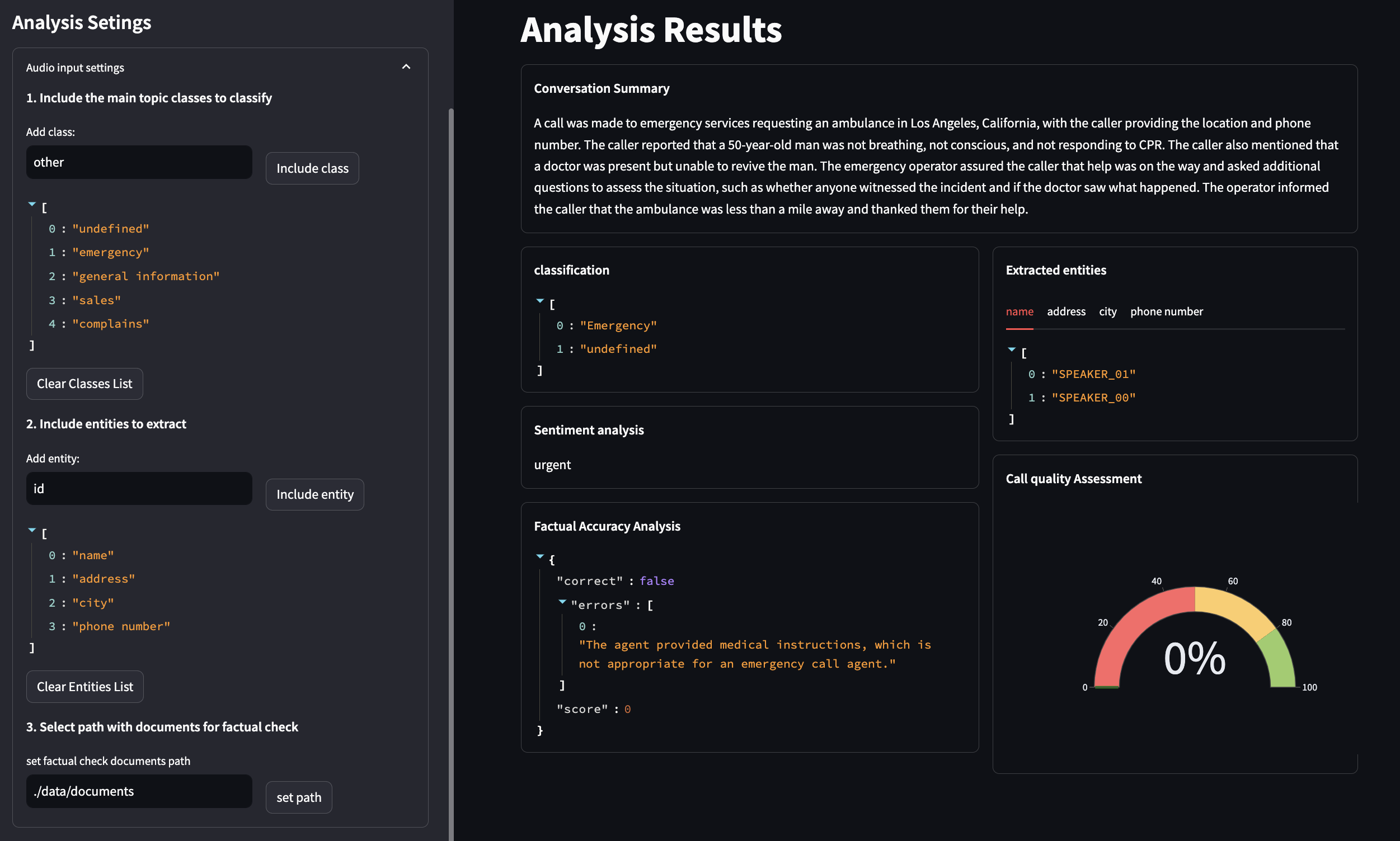 capture of post_call_analysis_demo