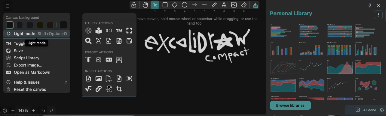 Excalidraw compact screenshot