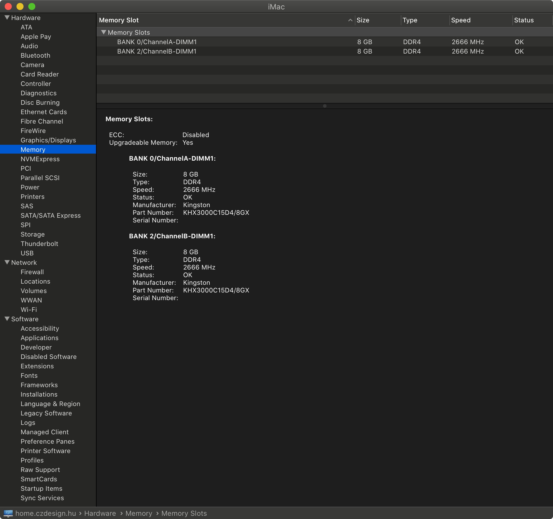 System Info Memory