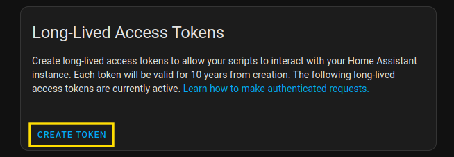 Long-lived access token