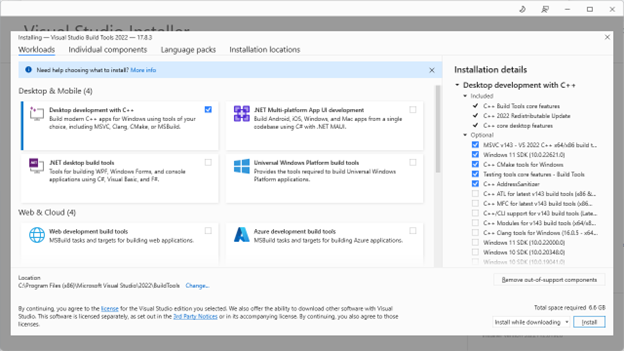 Visual Studio Install