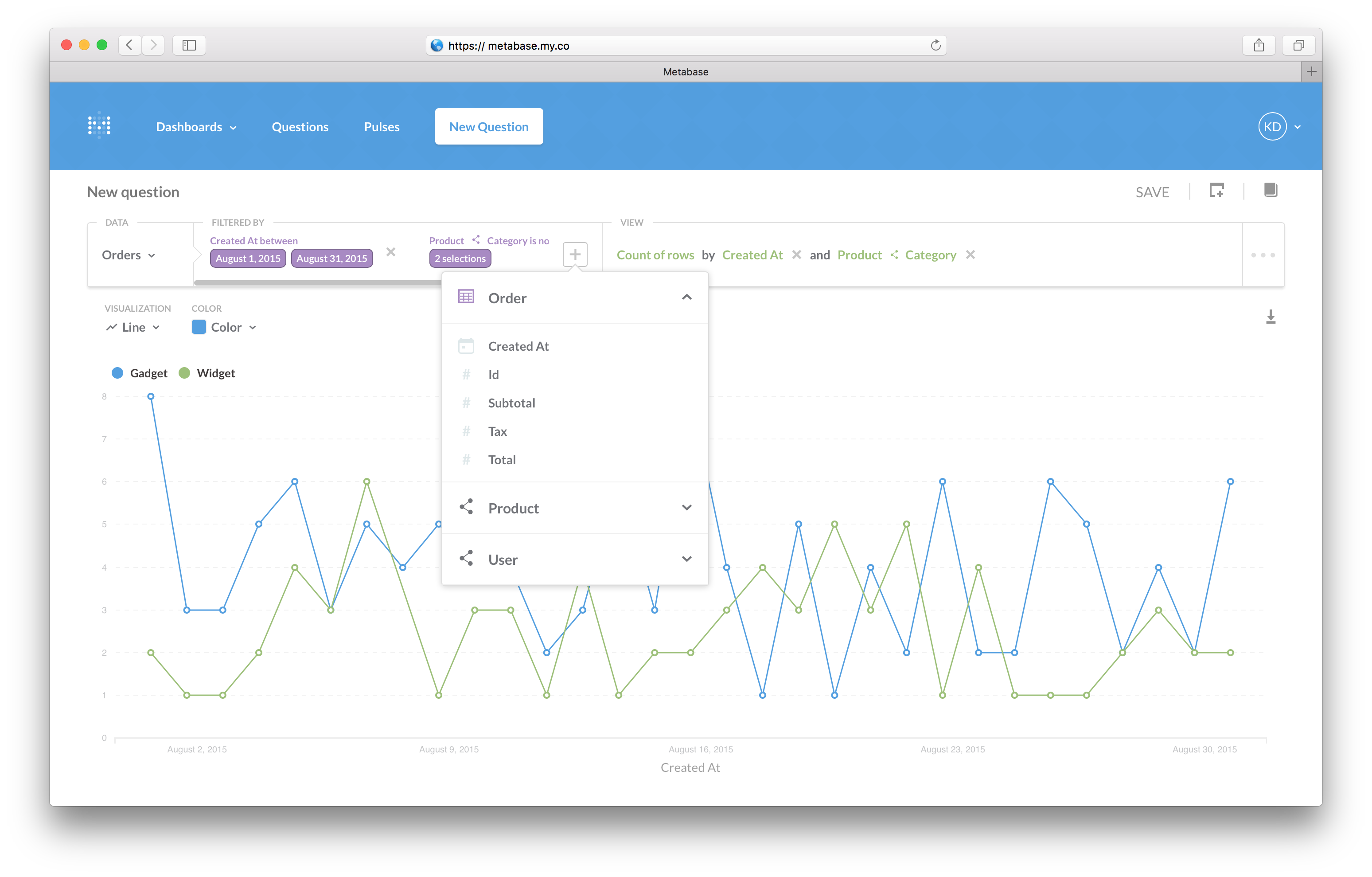 Metabase Product Screenshot