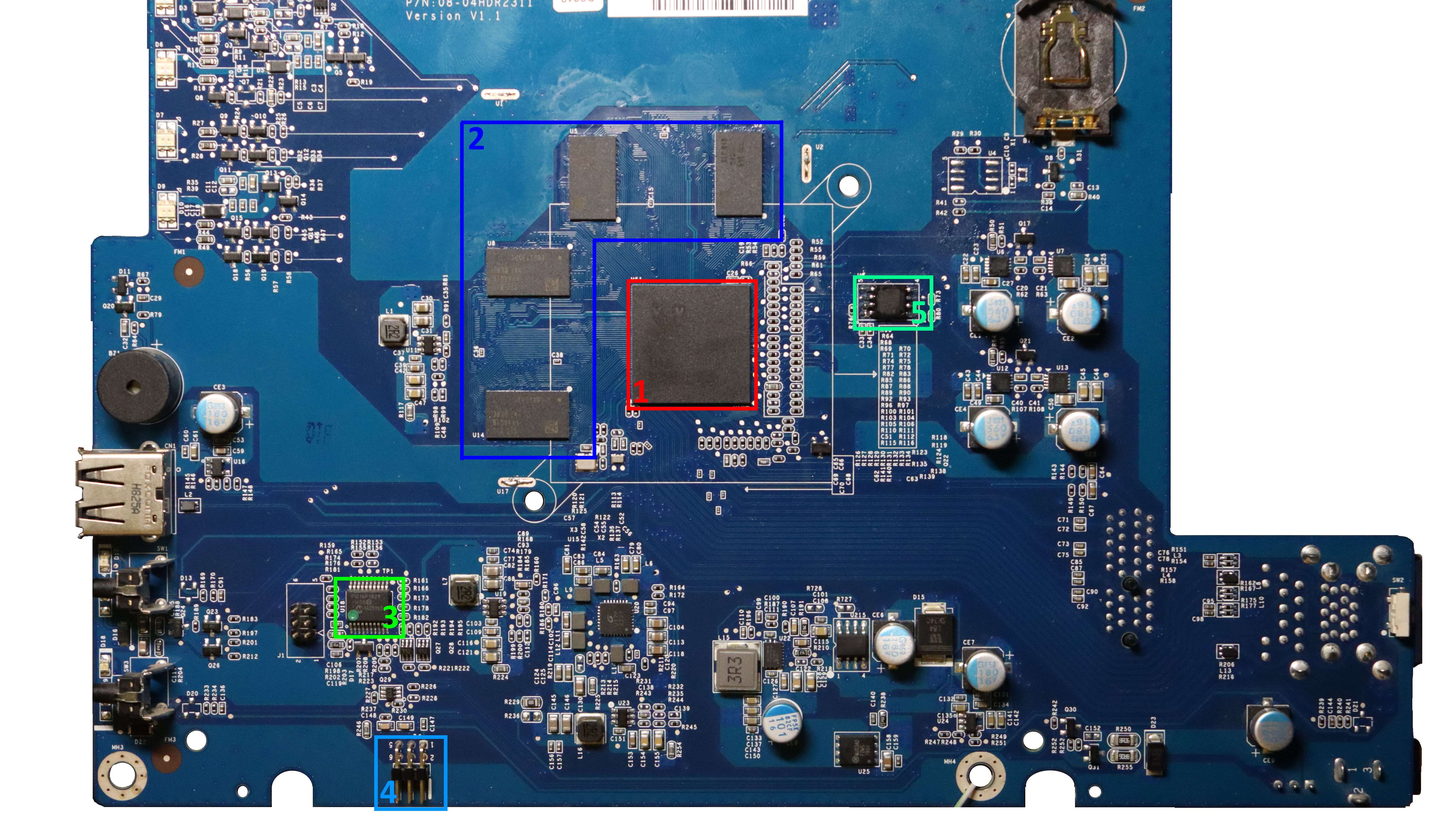 PCB with labels