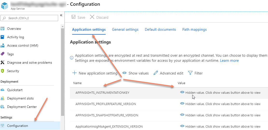 APPINSIGHTS_INSTRUMENTATIONKEY