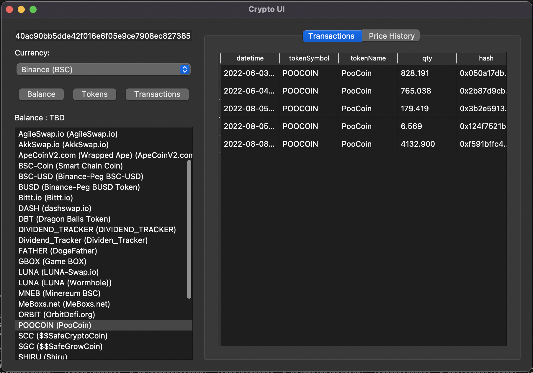 Example - Token Transactions