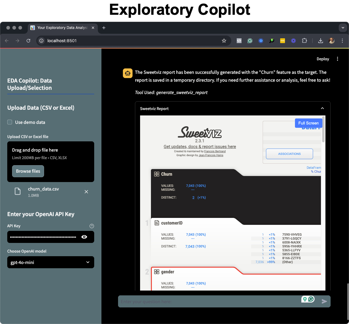 Exploratory Data Copilot