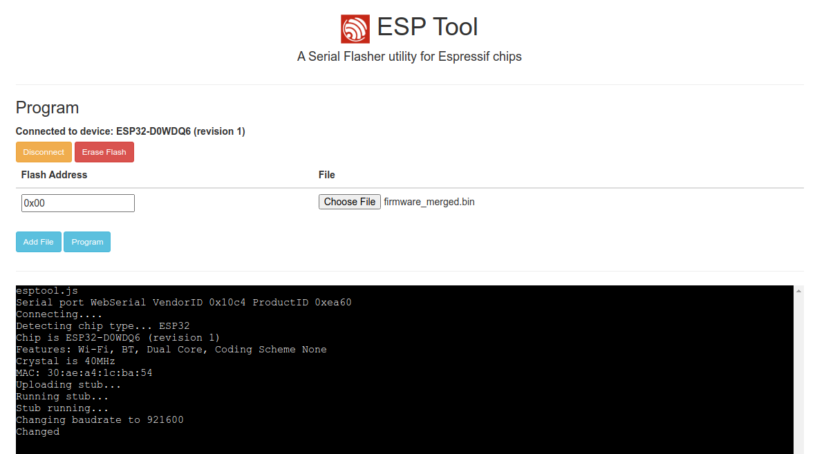 ESP-FC Flashing