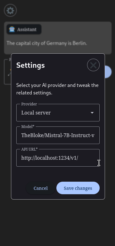 mobile dark provider settings