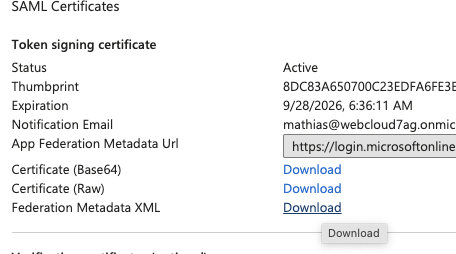 Download metadata