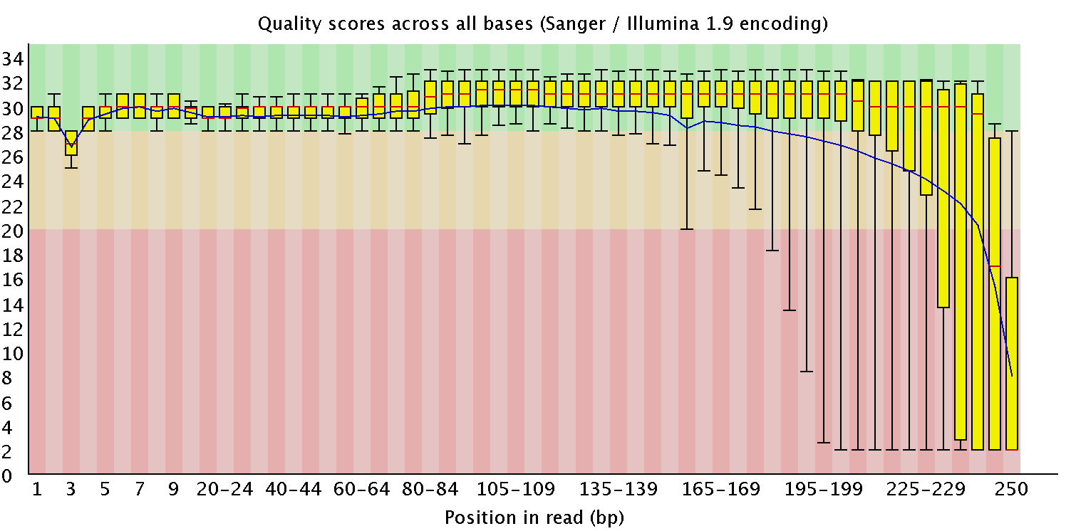 FASTQC screenshot showing BQ distribution