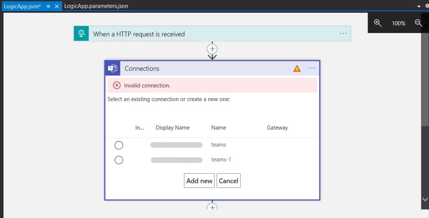 Configure connection