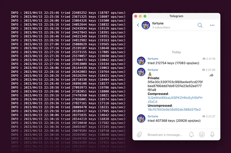 btc cracker telegram screenshot