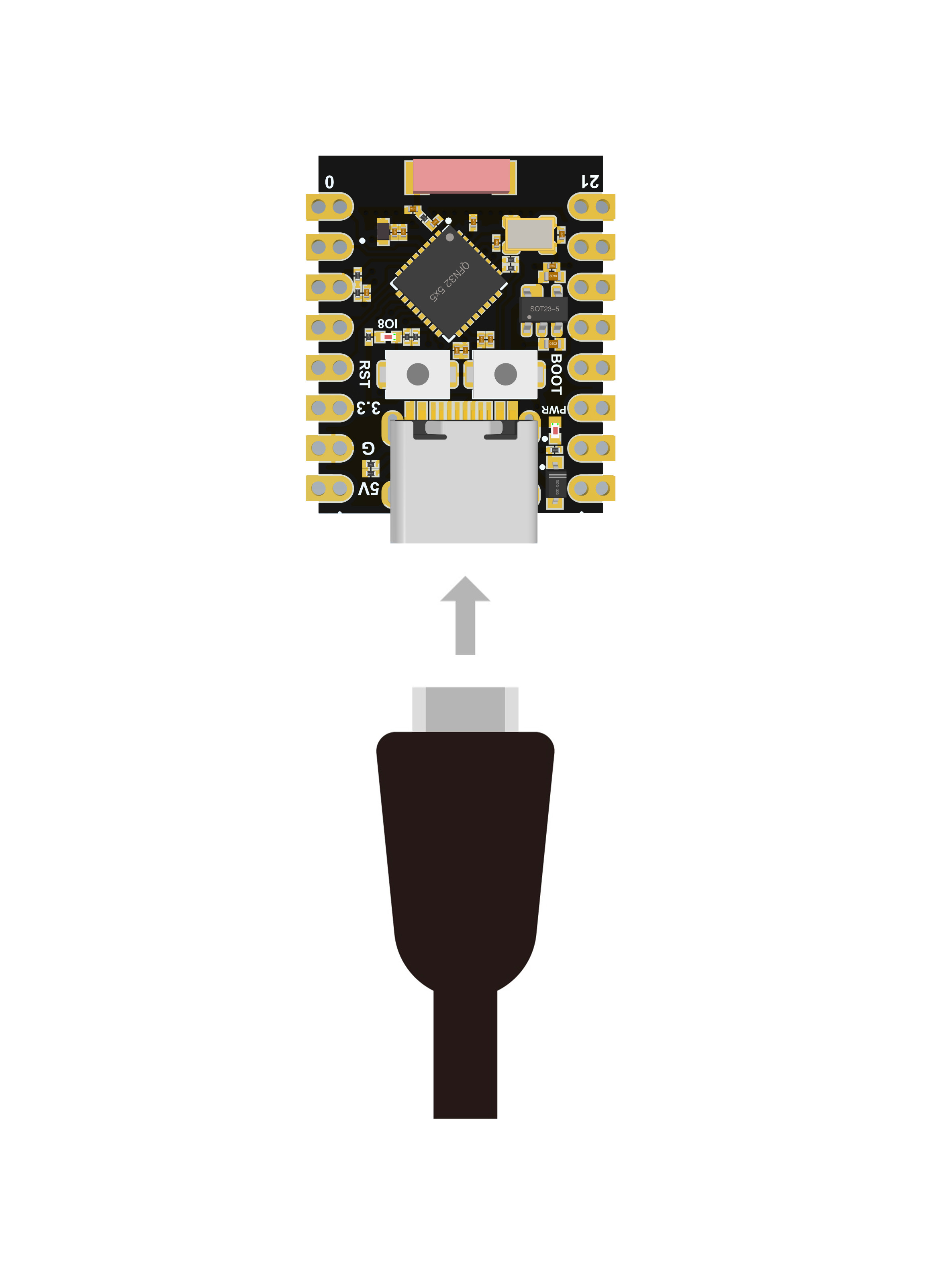 ESP32 super mini USB connect