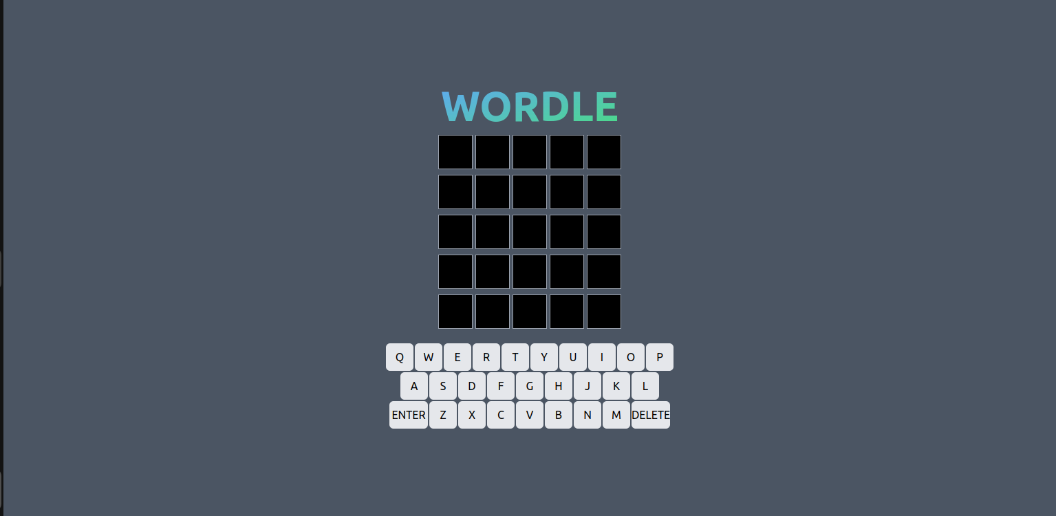 Wordle Game Screenshot - Desktop