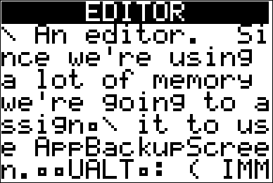 Unfinished text editor