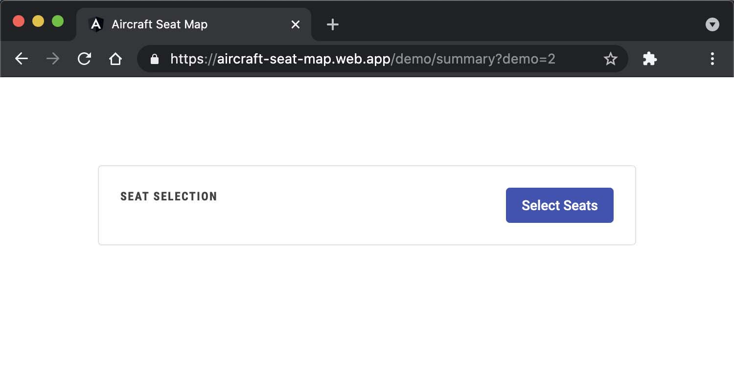 Aircraft Seat Map Demo Example - First Step