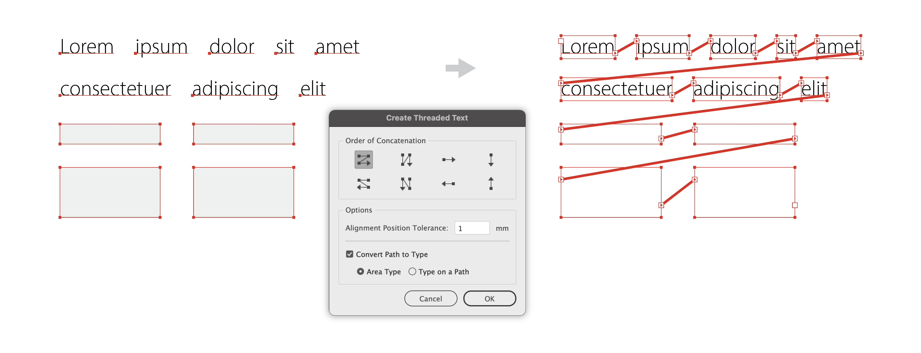 Create Threaded Text