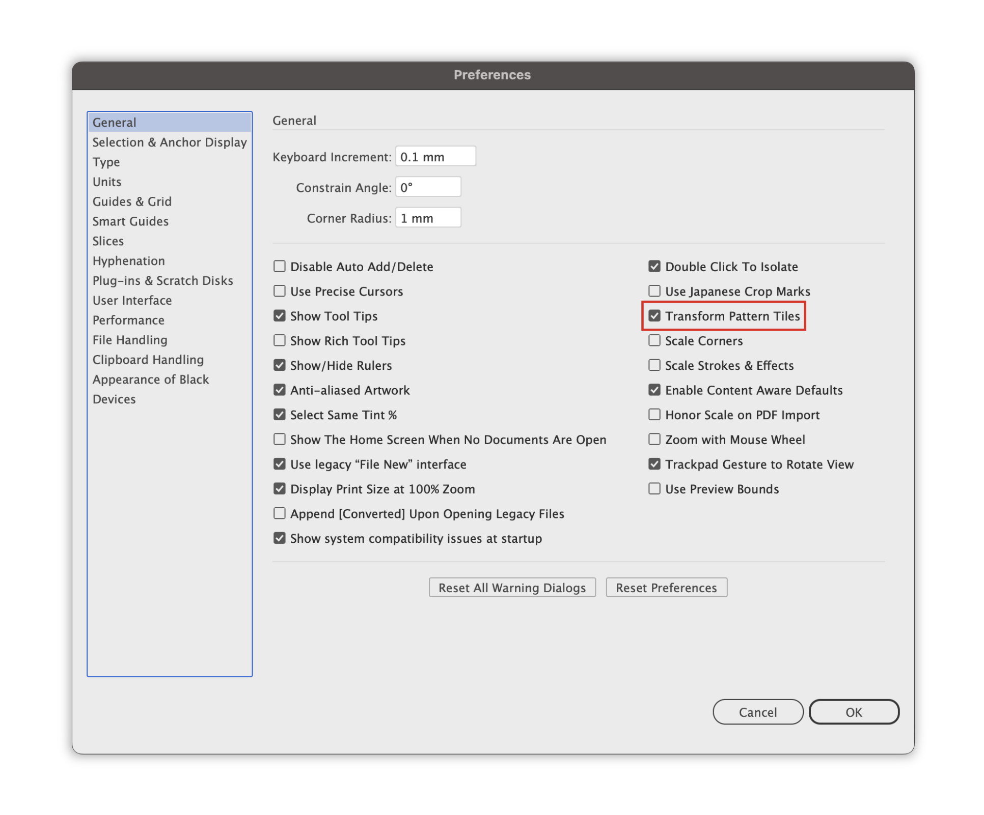 Toggle Transform Pattern Tiles