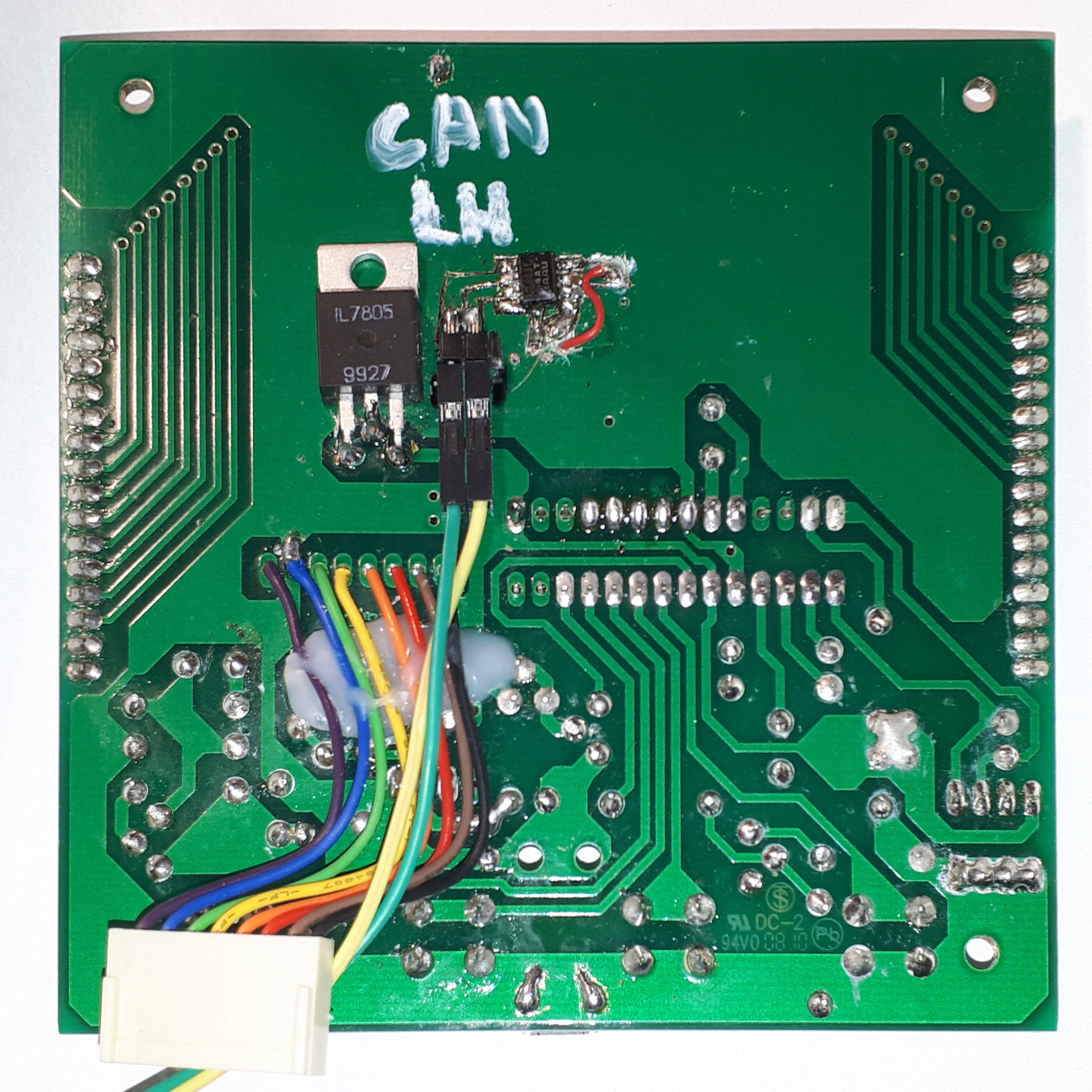 modded pcb1 front with ESP32 board