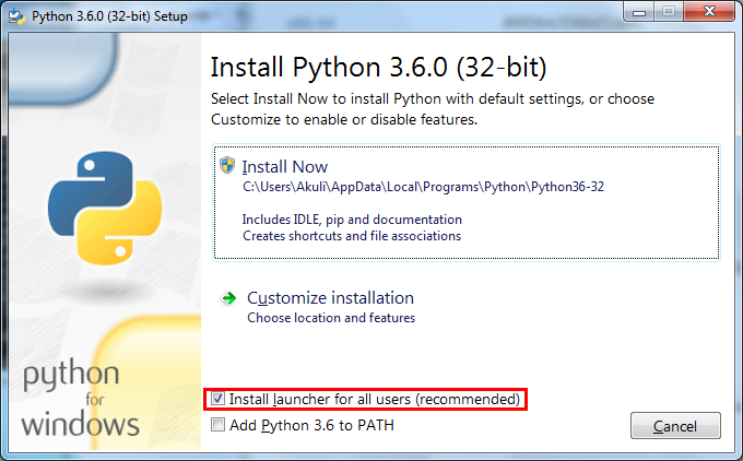 The py.exe launcher.