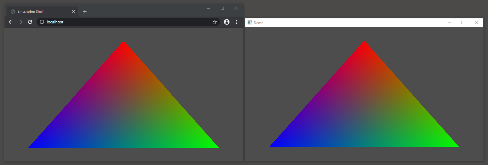 Chrome and native side-by-side