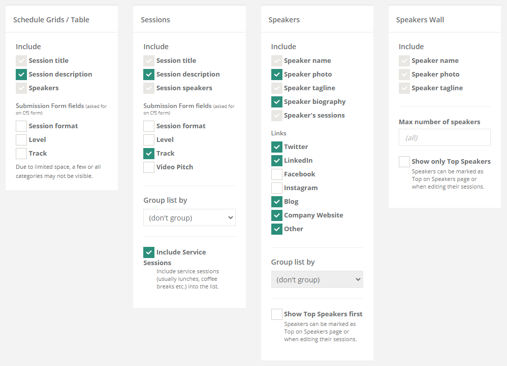 Data Settings