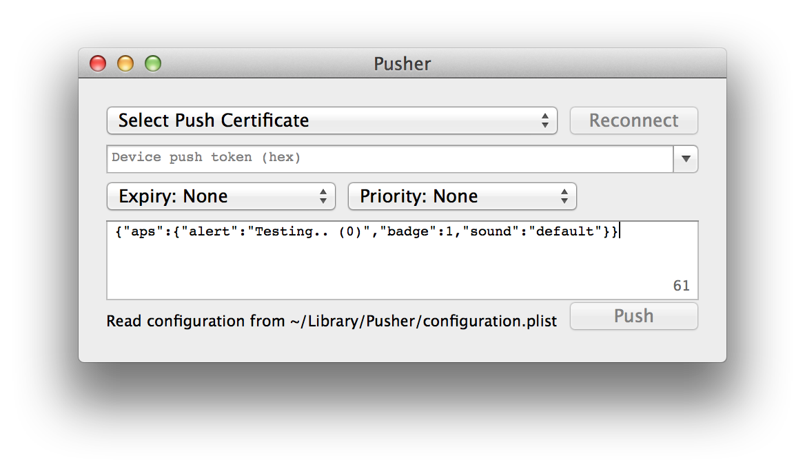 Pusher OS X