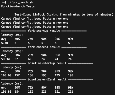 FunctionBench benchmarks