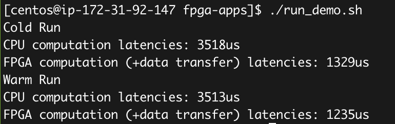 FPGA function demo